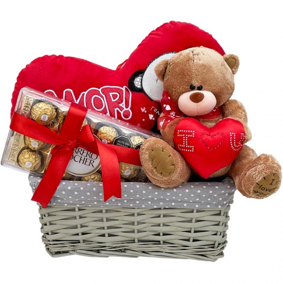 Almohada Peluche y Chocolates